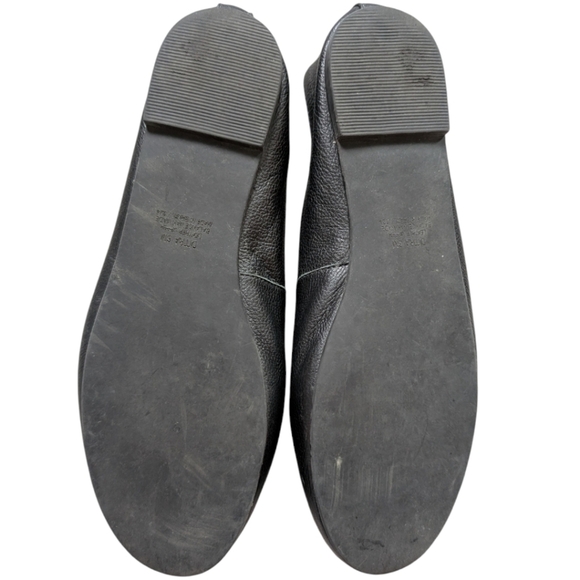 Steve Madden Ditra Ballet Flats Black Leather Slip-on Round Toe Women's size 6 - Picture 6 of 8